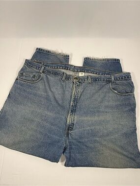 Vintage 90s Levi's 545 Medium Wash Cotton Loose Fit Jeans Size W56 L30